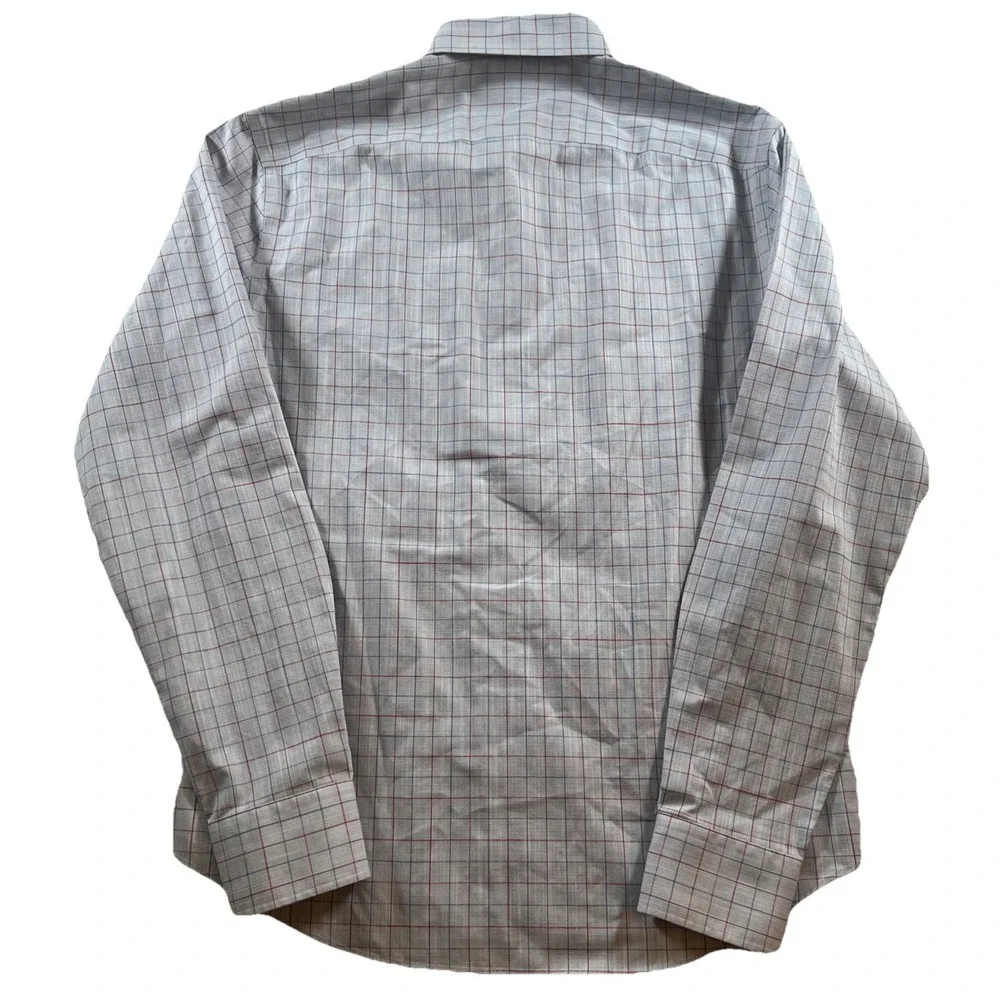 UNTUCKit Shirt Mens Medium Gray Window Pane Button Down Long Sleeve‎
